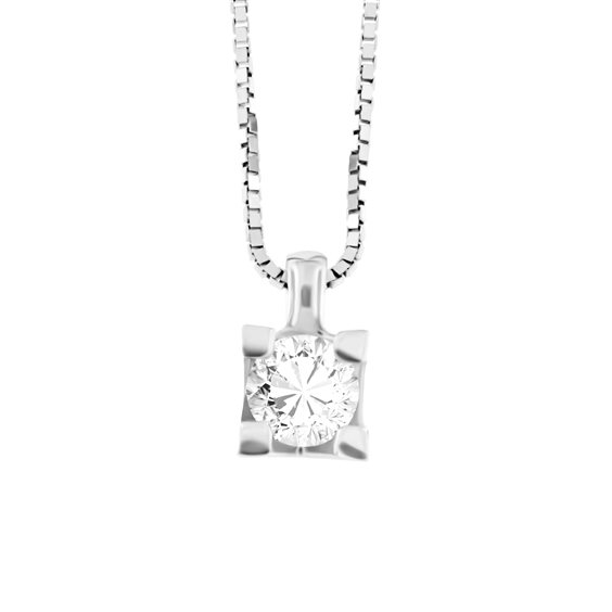 Necklace Roman Gioielli Woman in White Gold Diamante 0.10 Ct R256A25N145 - R256A25N145